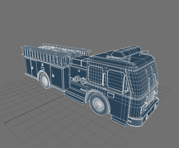 lightwave firetruck engine - fire-engine_ts.lwo by digitaldoc3d